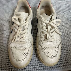 Veja White and Red Sneakers